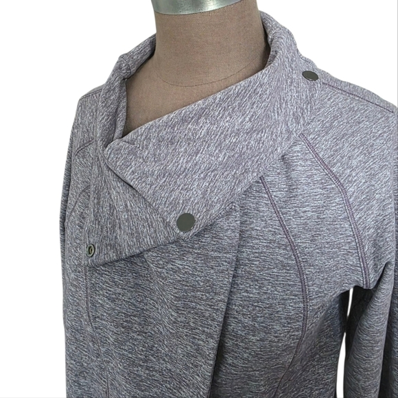 Lululemon Rulu Rally Wrap Jacket Heathered Graphite Purple Size 8 - Picture 14 of 16